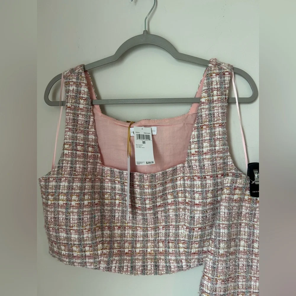 Pink Tweed Crop top and Mini Skirt two piece Set - Picture 7 of 9
